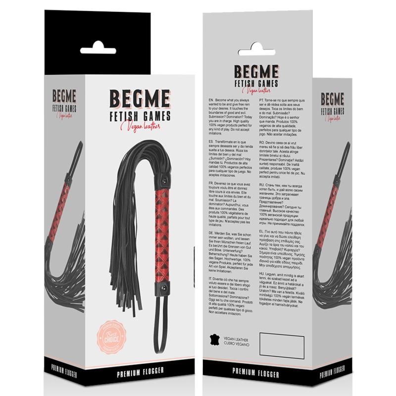 BEGME - FLOGGER DE COURO VEGANO EDIO VERMELHA - Image 5