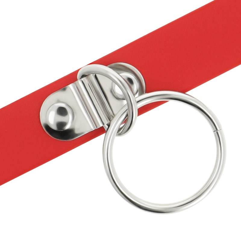 COQUETTE CHIC DESIRE - COLAR DE COURO VEGANO VERMELHO ACESSÓRIO FETISH MULHER - Image 5