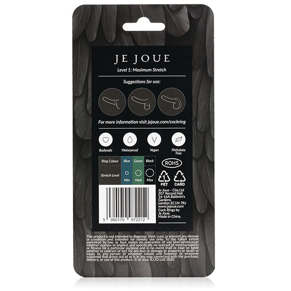JE JOUE - ANEL DE GALO DE SILICONE DE ESTICAO MXIMA - PRETO - Image 5