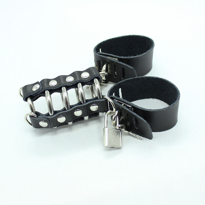 OHMAMA FETISH - GAIOLA PARA PÊNIS COM ANÉIS DE METAL E ALAS DE COURO - Image 3