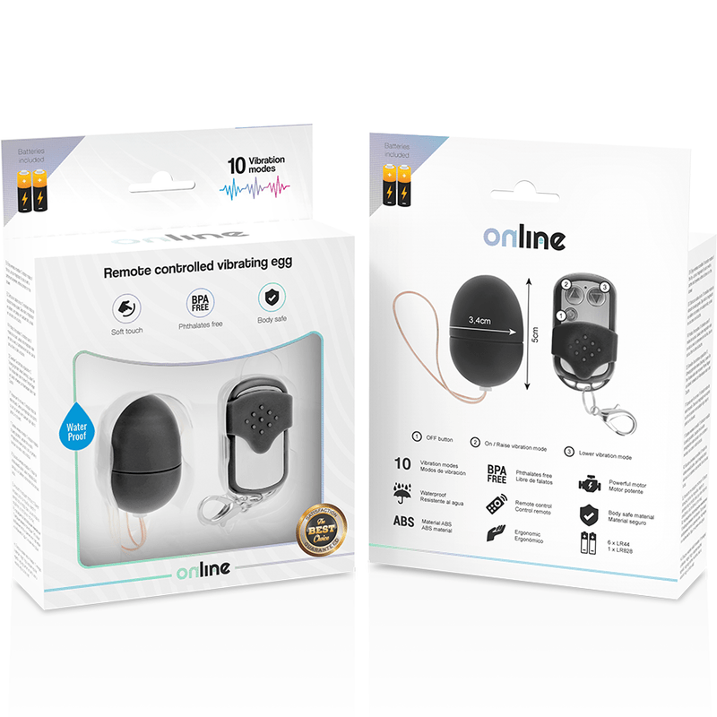 ONLINE - OVO VIBRANTE COM CONTROLE REMOTO S PRETO - Image 5