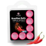 SECRETPLAY - CONJUNTO 6 BOLAS BRASILEIRAS EFEITO TRIPLO