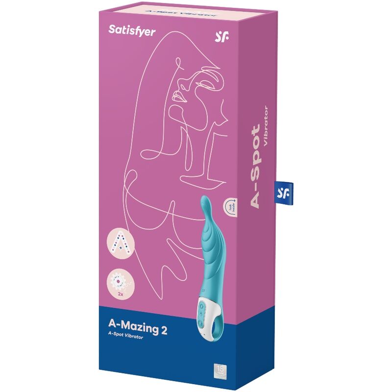 SATISFYER - VIBRADOR AMAZING 2 ASPOT TURQUESA - Image 3