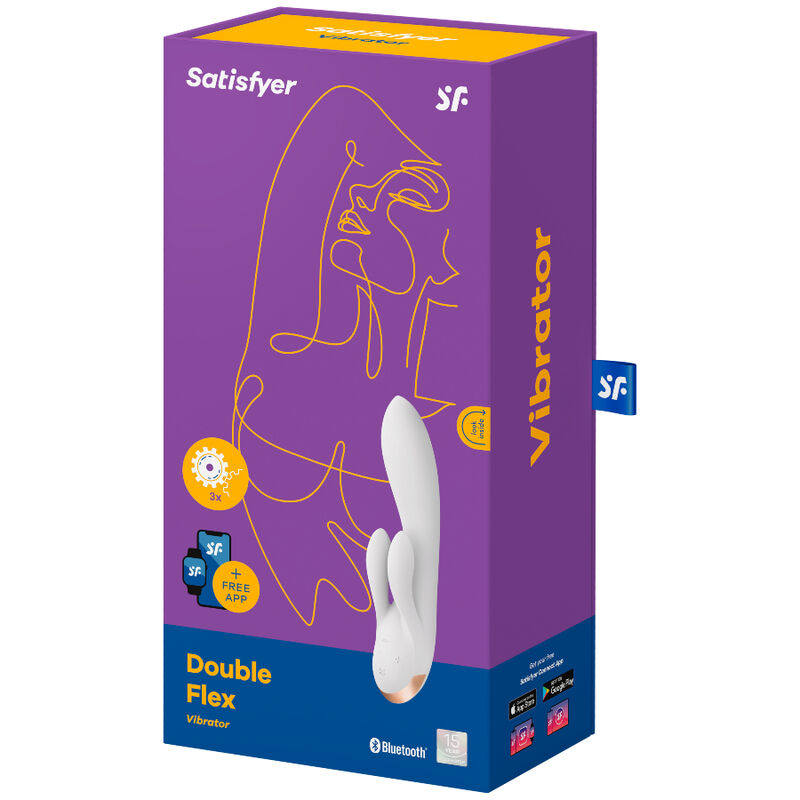 SATISFYER DOUBLE FLEX VIBRADOR APP - BLANCO - Image 4