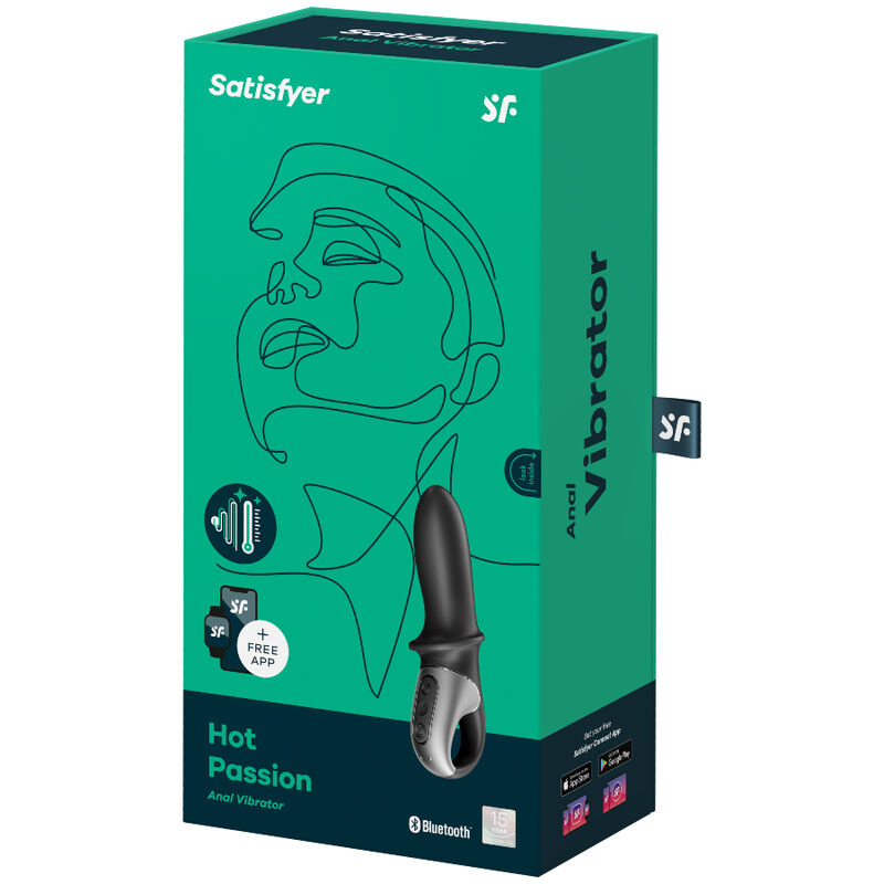 SATISFYER - APLICATIVO VIBRADOR ANAL HOT PASSION PRETO - Image 4