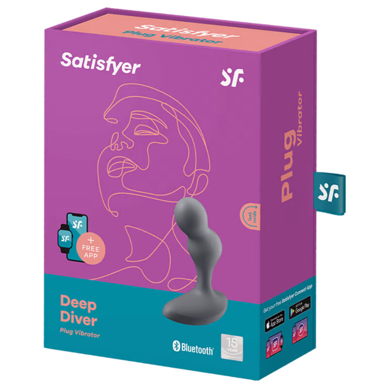 SATISFYER - DEEP DIVER PLUG VIBRADOR APP GRIS - Image 4