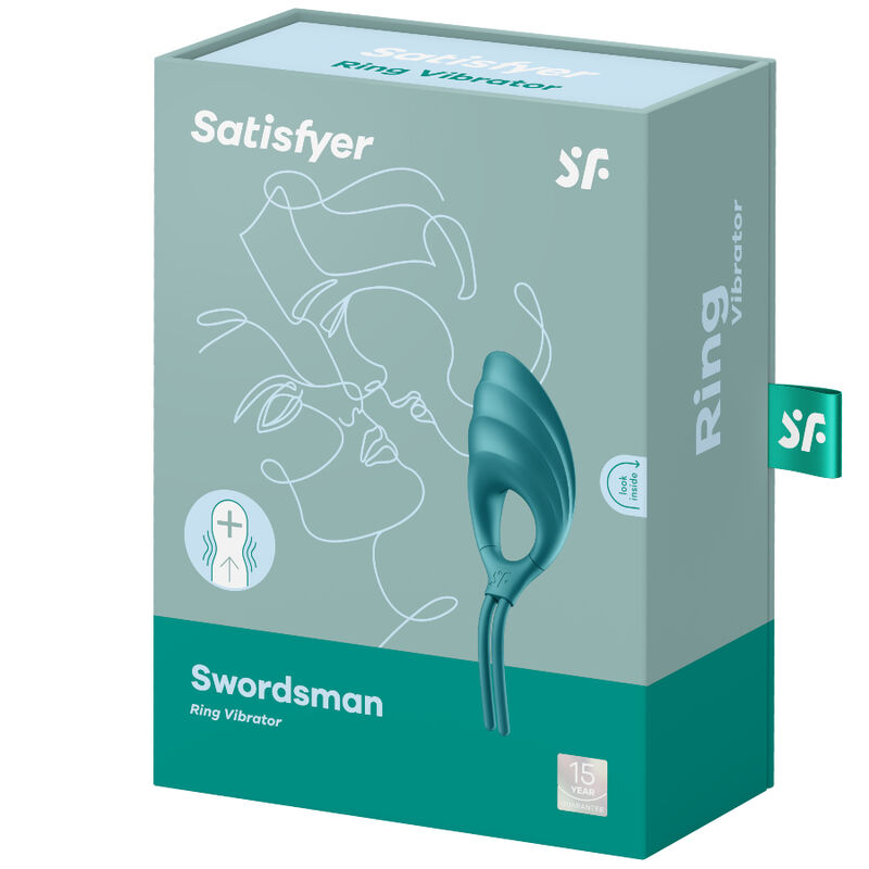 SATISFYER - SWORDSMAN ANILLO VIBRADOR VERDE - Image 4