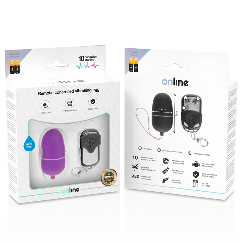 ONLINE - OVO VIBRANTE COM CONTROLE REMOTO M LILAC - Image 5