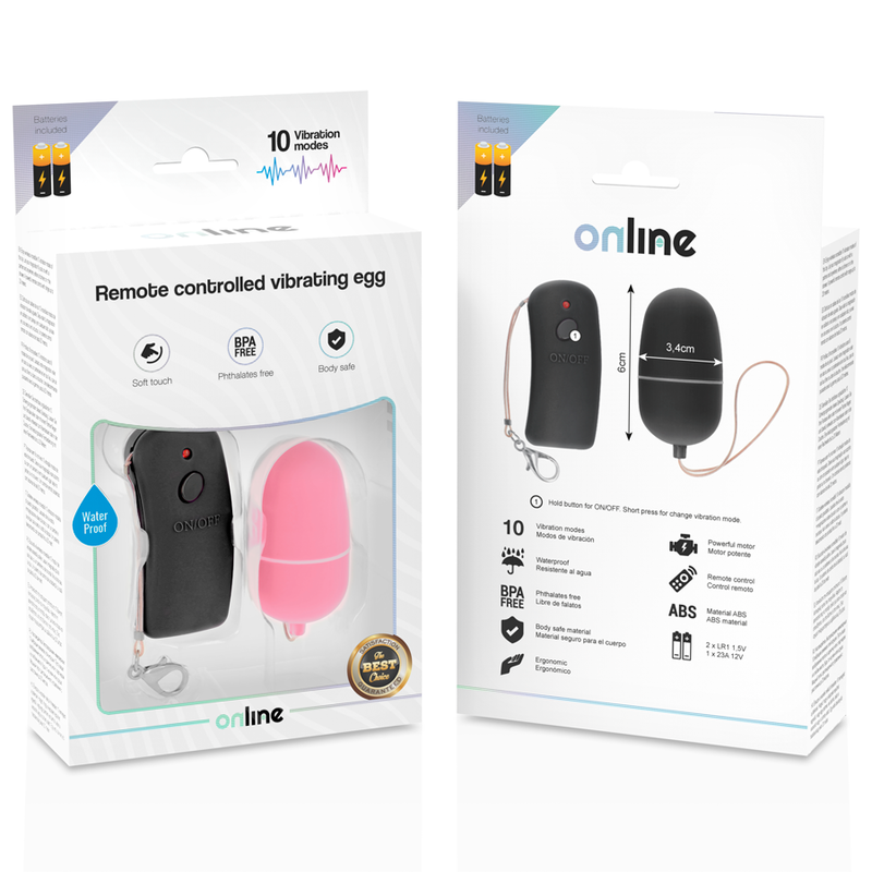 ONLINE - OVO VIBRANTE COM CONTROLE REMOTO ROSA - Image 4