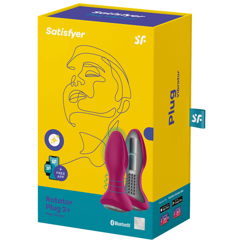 SATISFYER - ROTATOR PLUG 2+ PLUG VIBRADOR APP NEGRO - Image 5