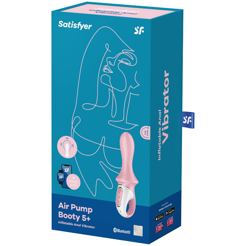 SATISFYER - AIR PUMP BOOTY 5+ VIBRADOR ANAL INFLVEL ROSA - Image 4