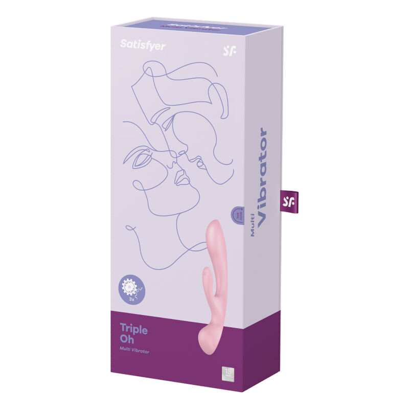 SATISFYER - TRIPLE OH VIBRADOR HÍBRIDO AZUL - Image 4