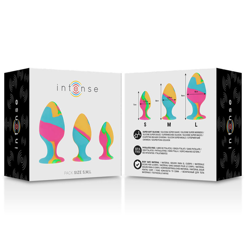 INTENSE - CONJUNTO DE PLUGUES DE SILICONE MULTICOLOR - Image 4