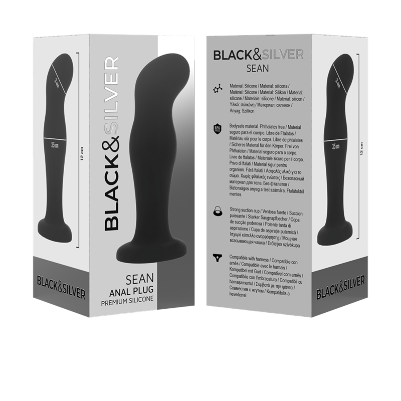 BLACKSILVER - SEAN PLUG ANAL PREMIUM SILICONE PRETO - Image 5