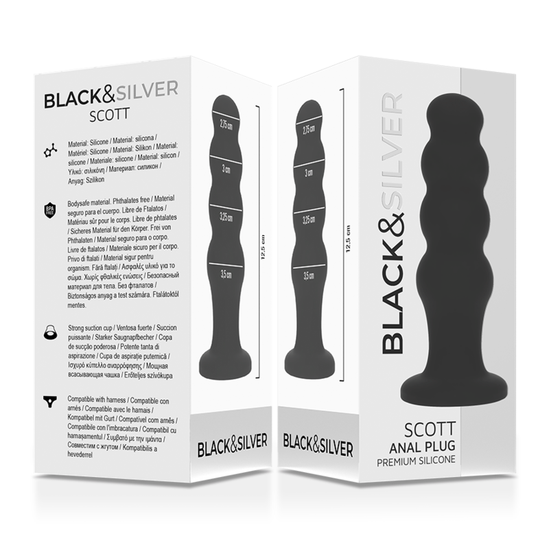 BLACKSILVER - PLUG ANAL DE SILICONE SCOTT PREMIUM PRETO - Image 5