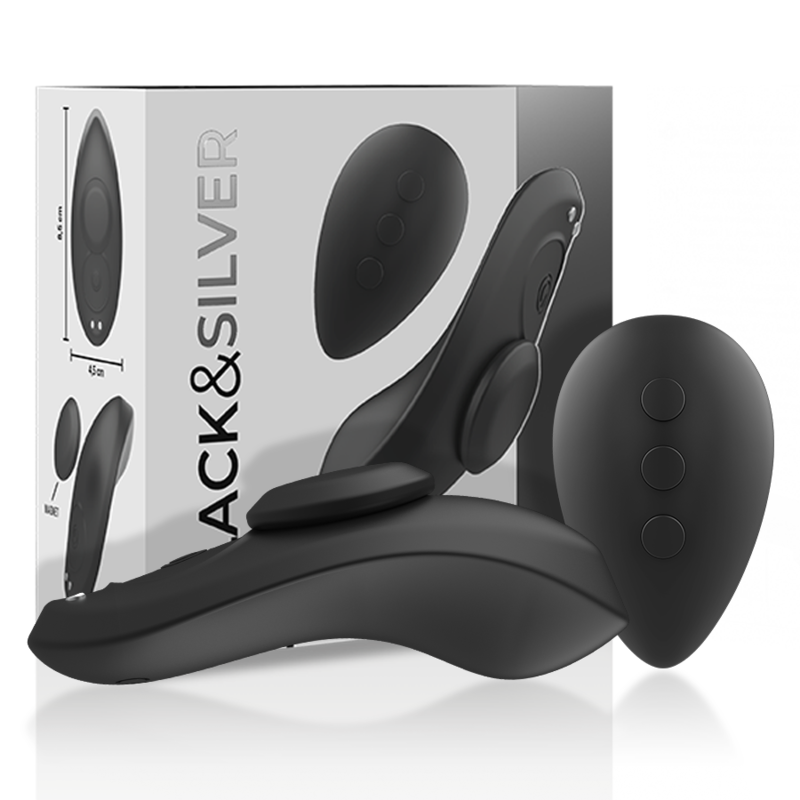 BLACKSILVER - CALA VIBRADORA DE SILICONE RECARREGVEL PRESTON PRETA
