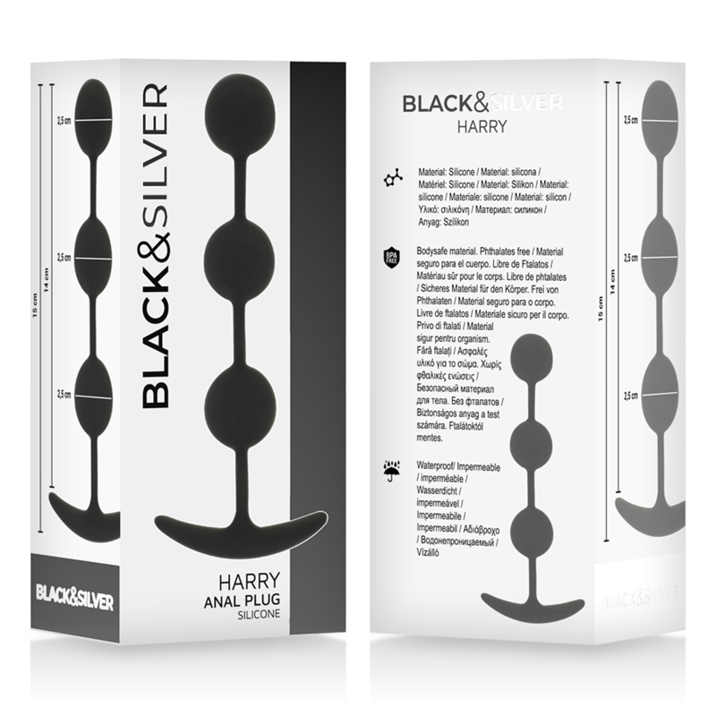 BLACKSILVER - ROSÁRIO ANAL HARRY 3 ESFERAS DE SILICONE 14 CM - Image 5