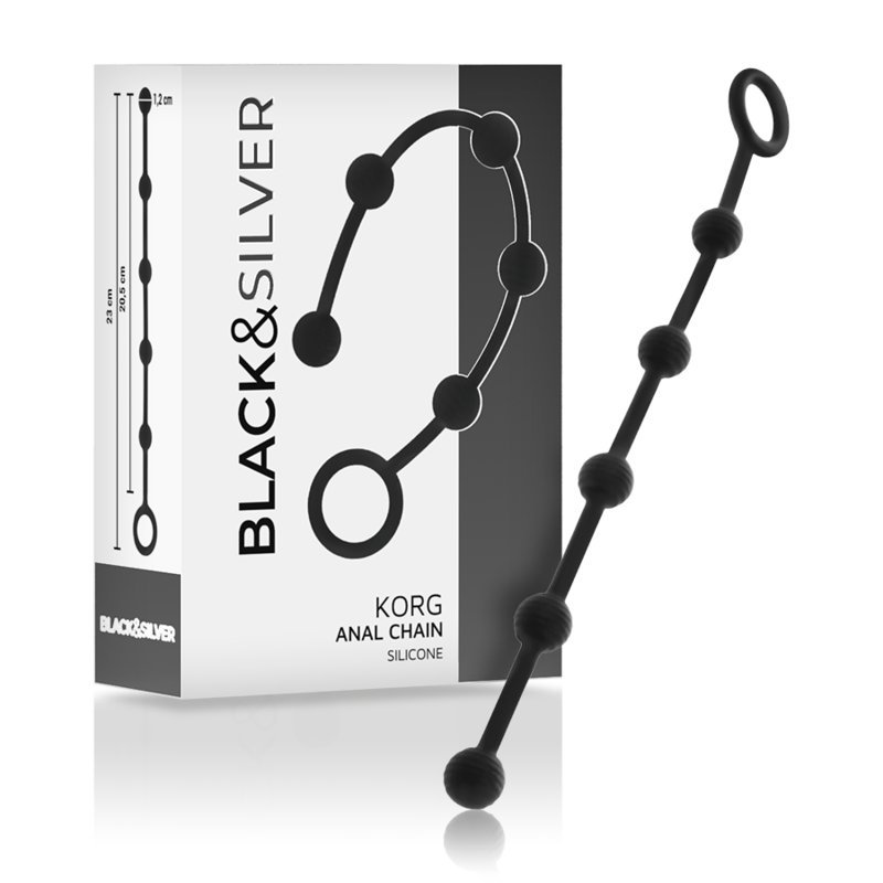 BLACKSILVER - KORG ANAL ROSÁRIO SILICONE INICIAÇÃO 21 CM