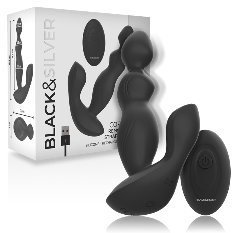 BLACKSILVER - CONTROLE REMOTO DE SILICONE CORA PLUG ANAL