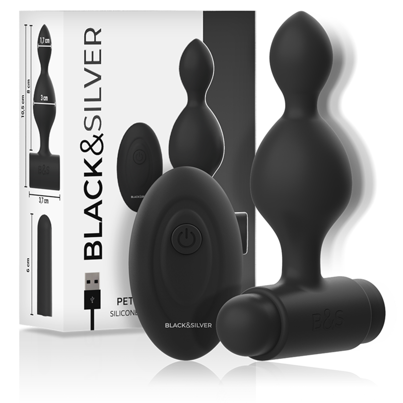 BLACKSILVER - CONTROLE REMOTO DE PLUG ANAL DE SILICONE TUCKER PEQUENO