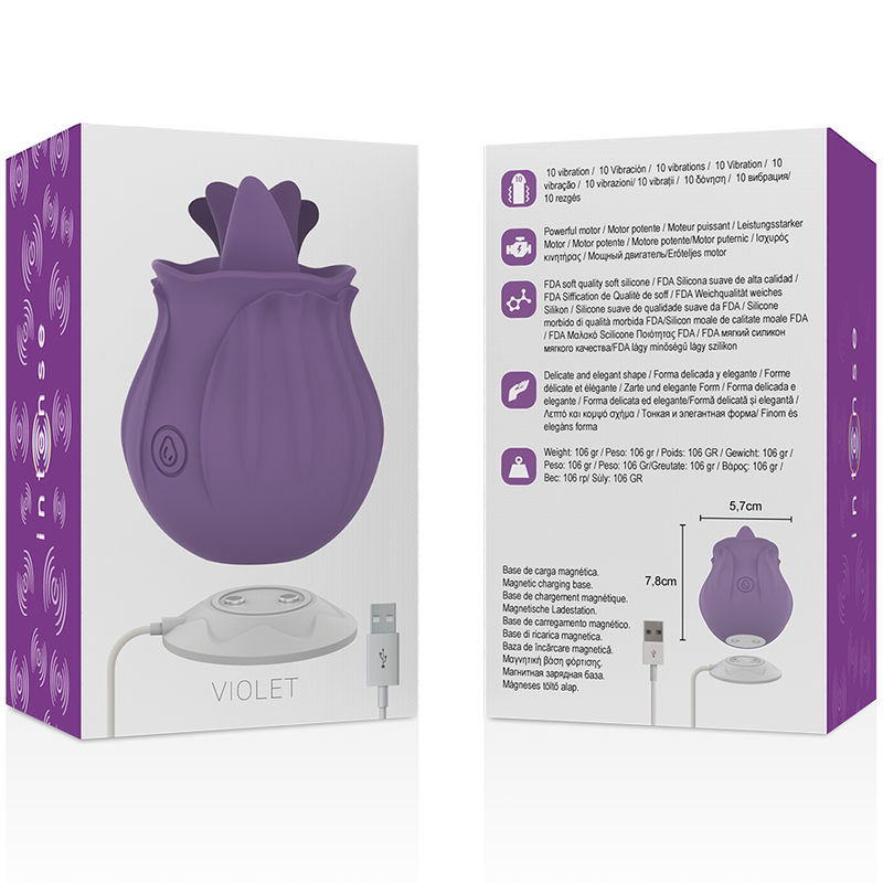 INTENSE - VIOLET CLITORIS STIMULATOR 10 VIBRATIONS LILS - Image 5