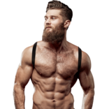 FETISH SUBMISSIVE ATTITUDE - ARREIO DE COSTAS DE COURO ECOLÓGICO MASCULINO