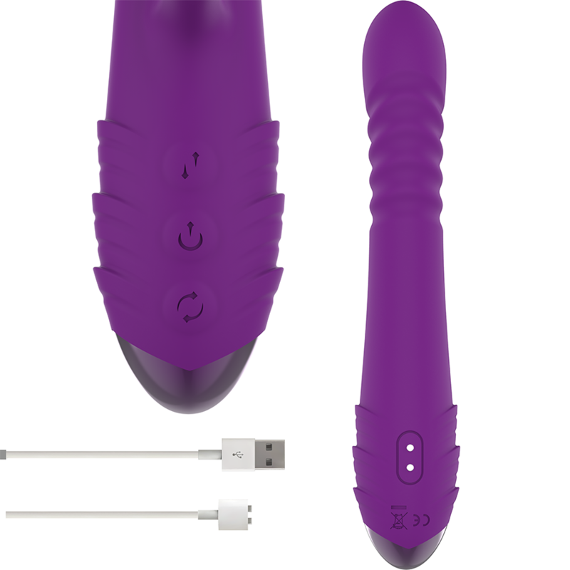 INTENSE - VIBRADOR RECARREGVEL MULTIFUNO IGGY PARA CIMA E PARA BAIXO COM ESTIMULADOR CLITÓRICO ROXO - Image 4