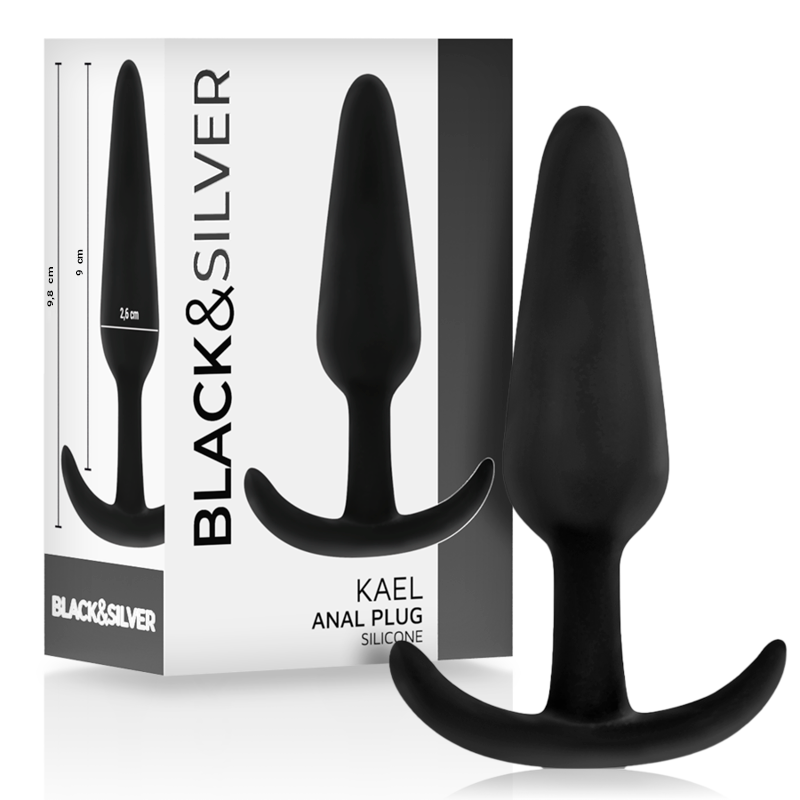 BLACKSILVER - PLUG ANAL DE SILICONE KAEL COM CABO MÉDIO