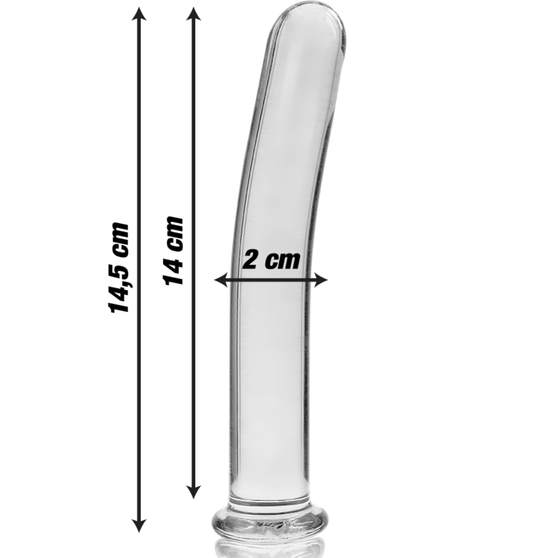 NEBULA SERIES BY IBIZA - MODELO 8 DILDO CRISTAL TRANSPARENTE 14.5 CM -O- 2 CM - Image 3