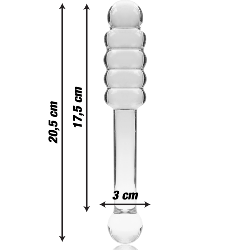 NEBULA SERIES BY IBIZA - MODELO 20 DILDO CRISTAL TRANSPARENTE 20.5 CM -O- 3 CM - Image 3
