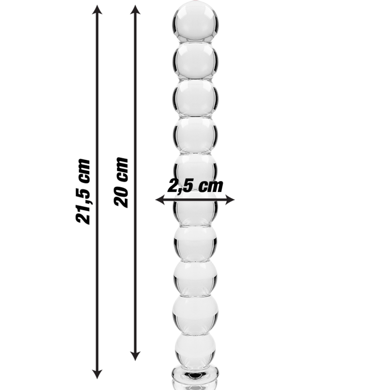 NEBULA SERIES BY IBIZA - MODELO 22 DILDO CRISTAL TRANSPARENTE 21.5 CM -O- 2.5 CM - Image 3