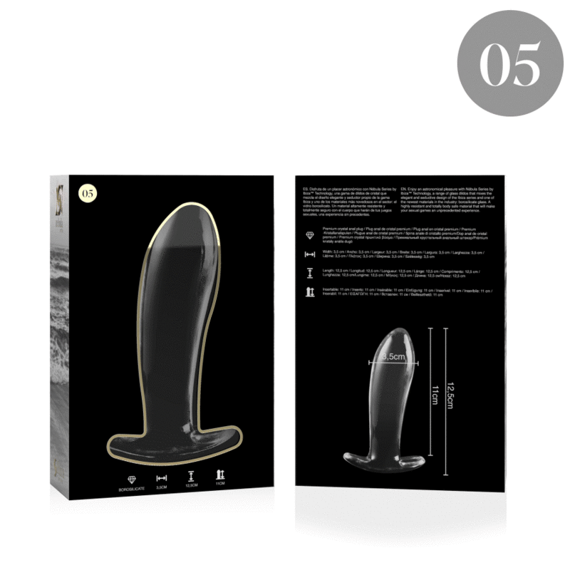 NEBULA SERIES BY IBIZA - MODELO 5 PLUG CRISTAL TRANSPARENTE 12.5 CM -O- 3.5 CM - Image 4