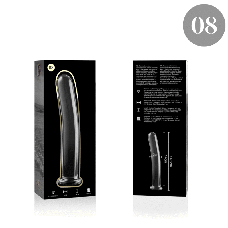 NEBULA SERIES BY IBIZA - MODELO 8 DILDO CRISTAL TRANSPARENTE 14.5 CM -O- 2 CM - Image 4