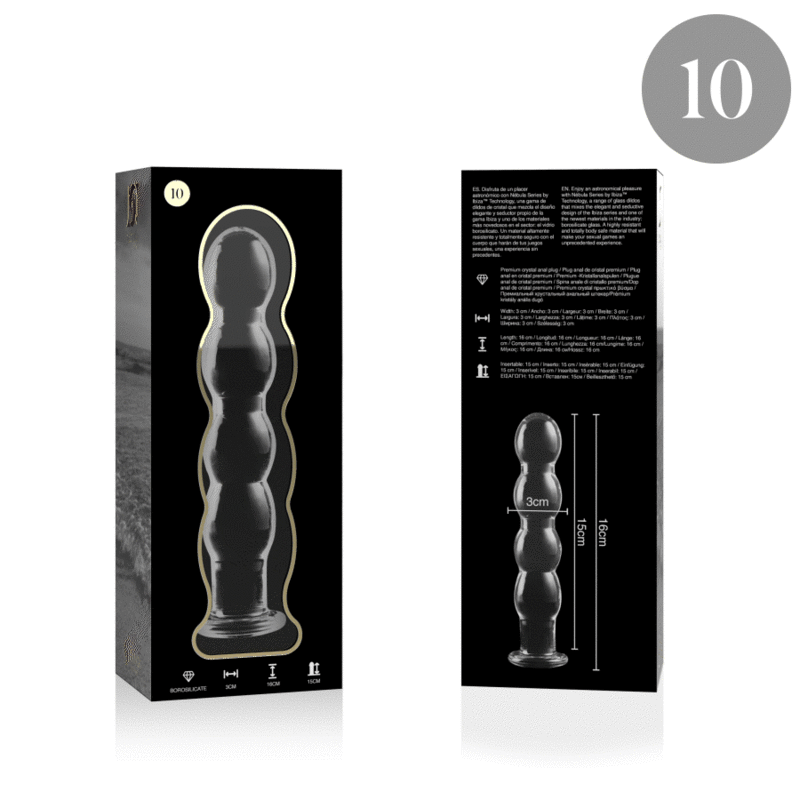 NEBULA SERIES BY IBIZA - MODELO 10 DILDO CRISTAL TRANSPARENTE 16.5 CM -O- 3.5 CM - Image 4