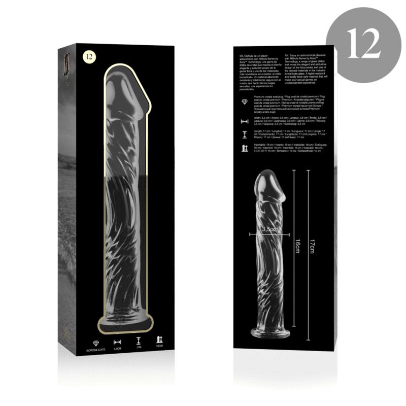 NEBULA SERIES BY IBIZA - MODELO 12 DILDO CRISTAL TRANSPARENTE 17 CM -O- 3.5 CM - Image 4