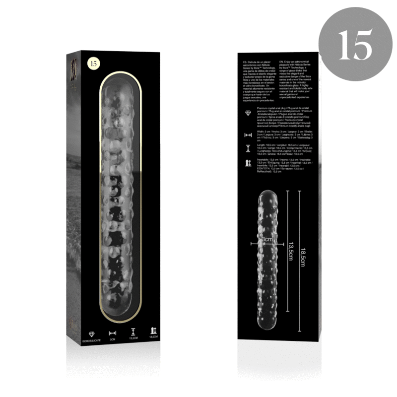 NEBULA SERIES BY IBIZA - MODELO 15 DILDO CRISTAL TRANSPARENTE 18.5 CM -O- 3 CM - Image 4