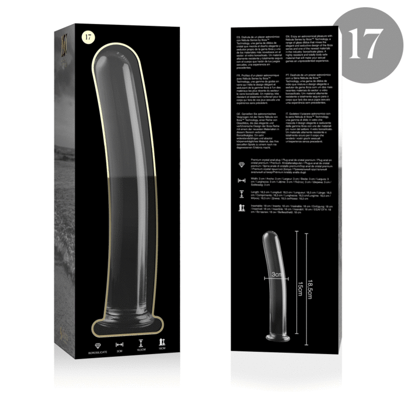 NEBULA SERIES BY IBIZA - MODELO 17 DILDO CRISTAL TRANSPARENTE 18.5 CM -O- 3 CM - Image 4