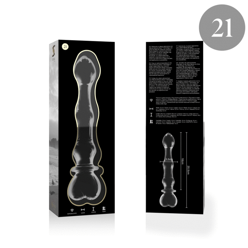 NEBULA SERIES BY IBIZA - MODELO 21 DILDO CRISTAL TRANSPARENTE 20.5 CM -O- 3.5 CM - Image 4