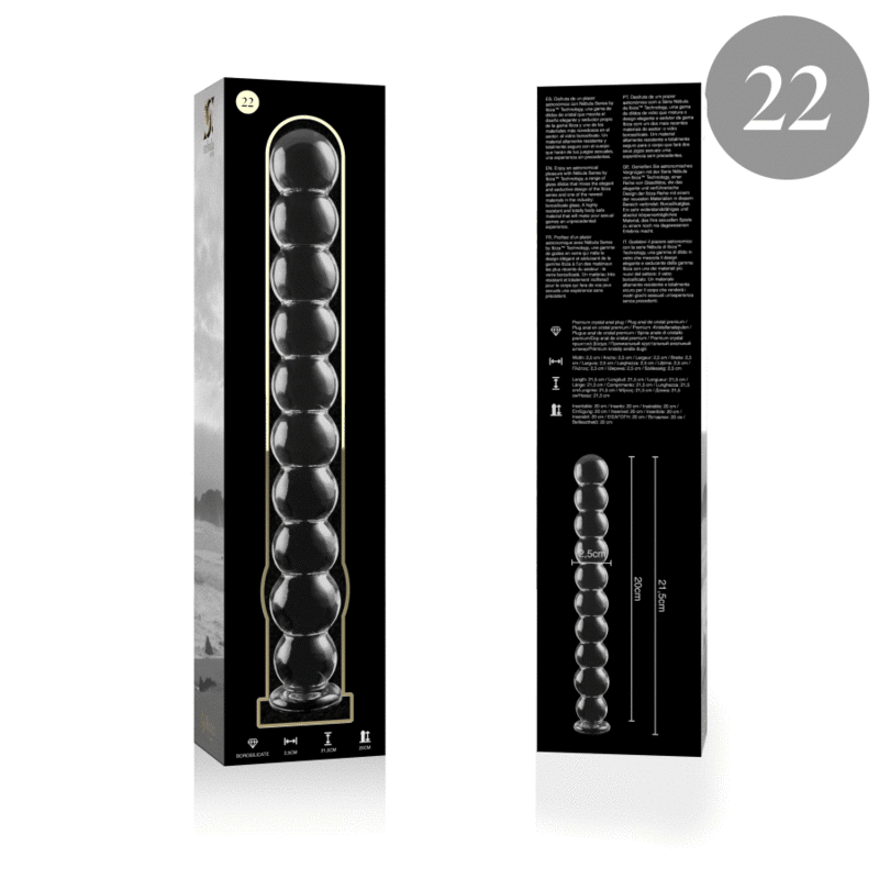 NEBULA SERIES BY IBIZA - MODELO 22 DILDO CRISTAL TRANSPARENTE 21.5 CM -O- 2.5 CM - Image 4