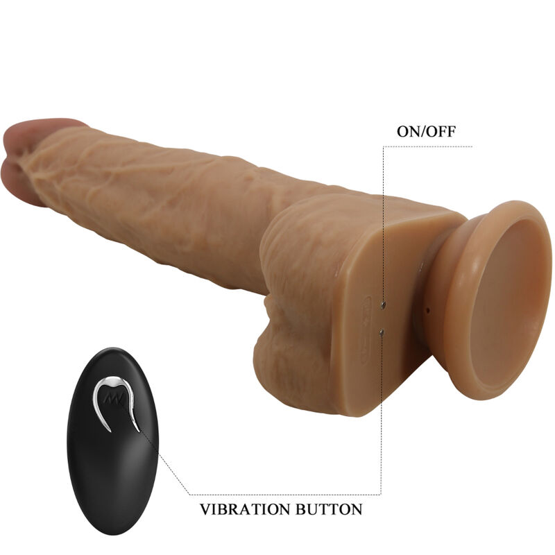 PRETTY LOVE - JONATHAN SILICONE DILDO 3 VIBRAÕES + 3 MEDIDAS DE INSERO CONTROLE REMOTO 21 CM - Image 4