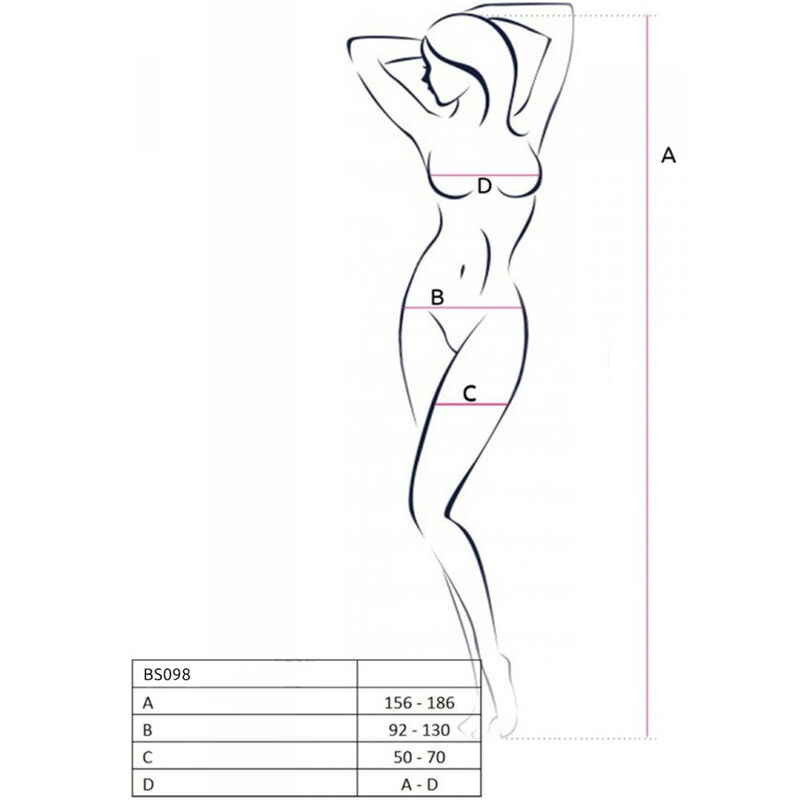 PASSION - BS098 BODYSTOCKING NEGRO TALLA UNICA - Image 5