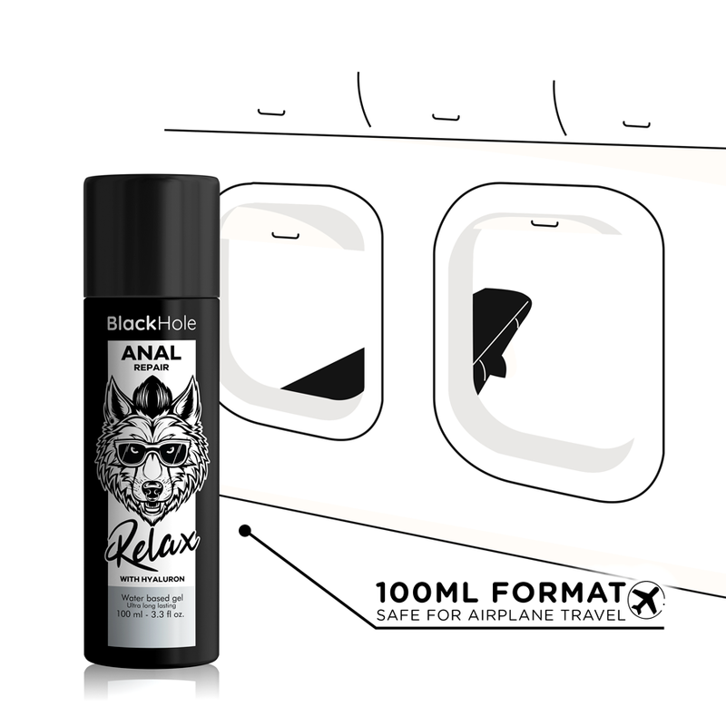 BLACK HOLE - REPARO ANAL RELAXANTE À BASE DE ÁGUA COM HIALURON 100 ML - Image 5