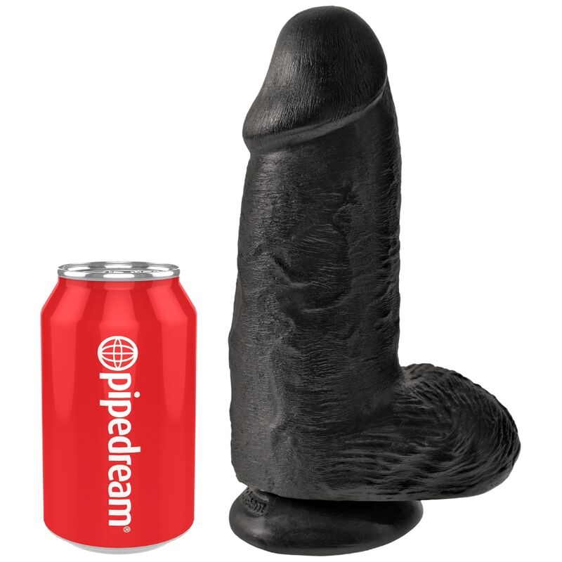 KING COCK - PÊNIS GORDINHO REALISTA 23 CM PRETO - Image 5