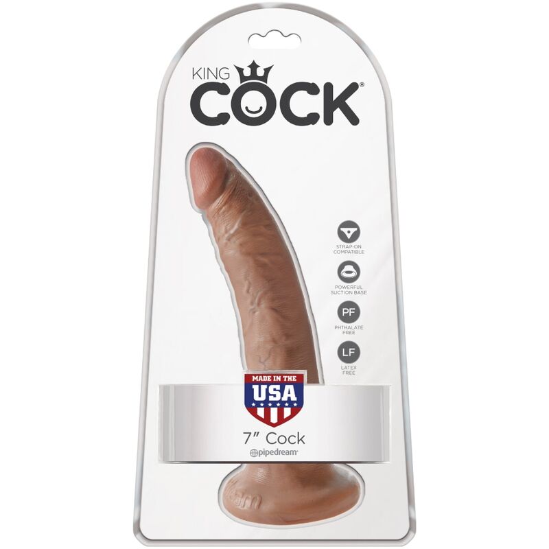 KING COCK - PÊNIS REALÍSTICO 17.5 CM CARAMELO - Image 5