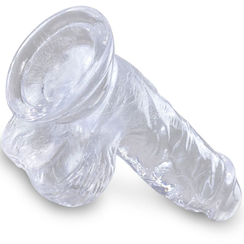KING COCK - CLEAR PÊNIS REALÍSTICO COM BOLAS 10.1 CM TRANSPARENTE - Image 4