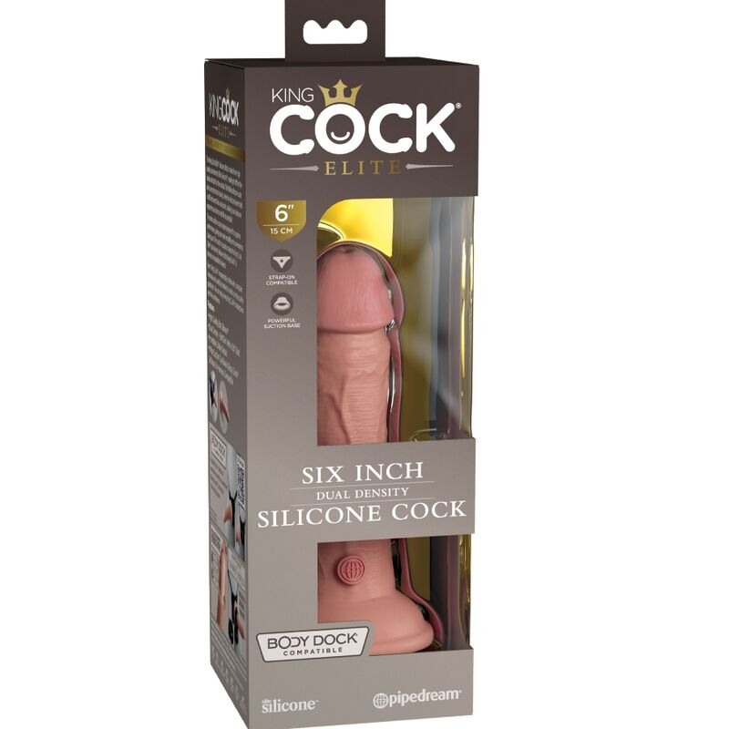KING COCK - ELITE DILDO DE SILICONE REALISTA 15.2 CM - Image 5
