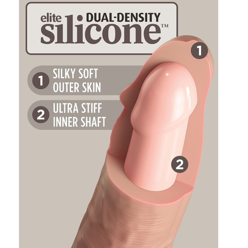 KING COCK - ELITE DILDO DE SILICONE REALISTA 15.2 CM - Image 4
