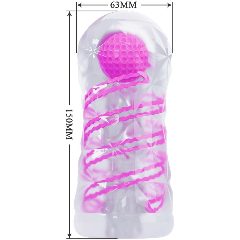 PRETTY LOVE - MASTURBADOR MASCULINO FANTASY COM ESPIRAL INTERNA E BOLAS TRANSPARENTES - Image 4