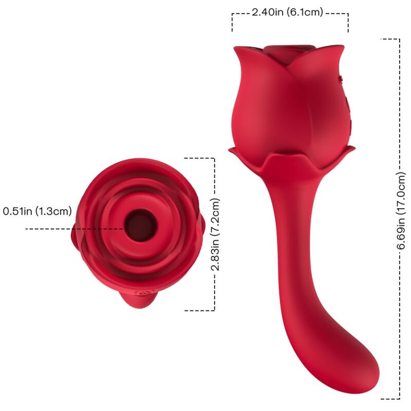 ARMONY - ROSELOVER SUCÇÃO E ESTIMULADOR DE CLITÓRIS VERMELHO - Image 3