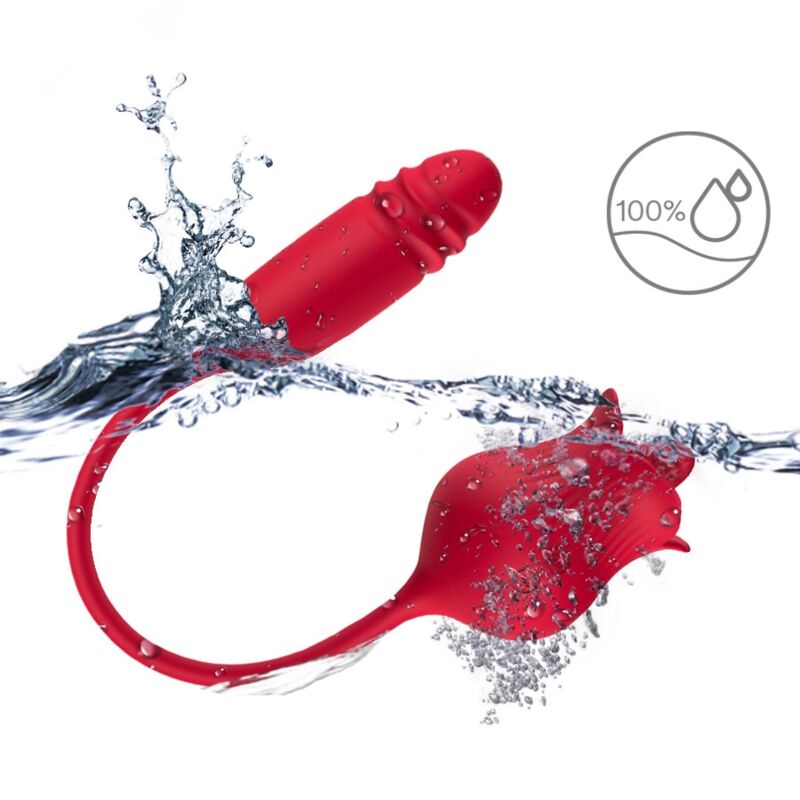 ARMONY - ROSELIP LICKING VIBRANDO CLITÓRIO E VIBRADOR VERMELHO - Image 3